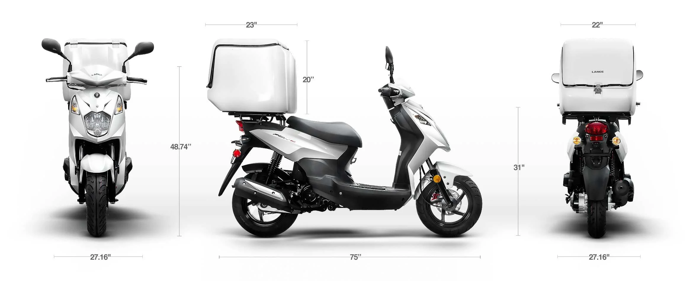 2026 Lance PCH 50 Delivery scooter — left-side view 3