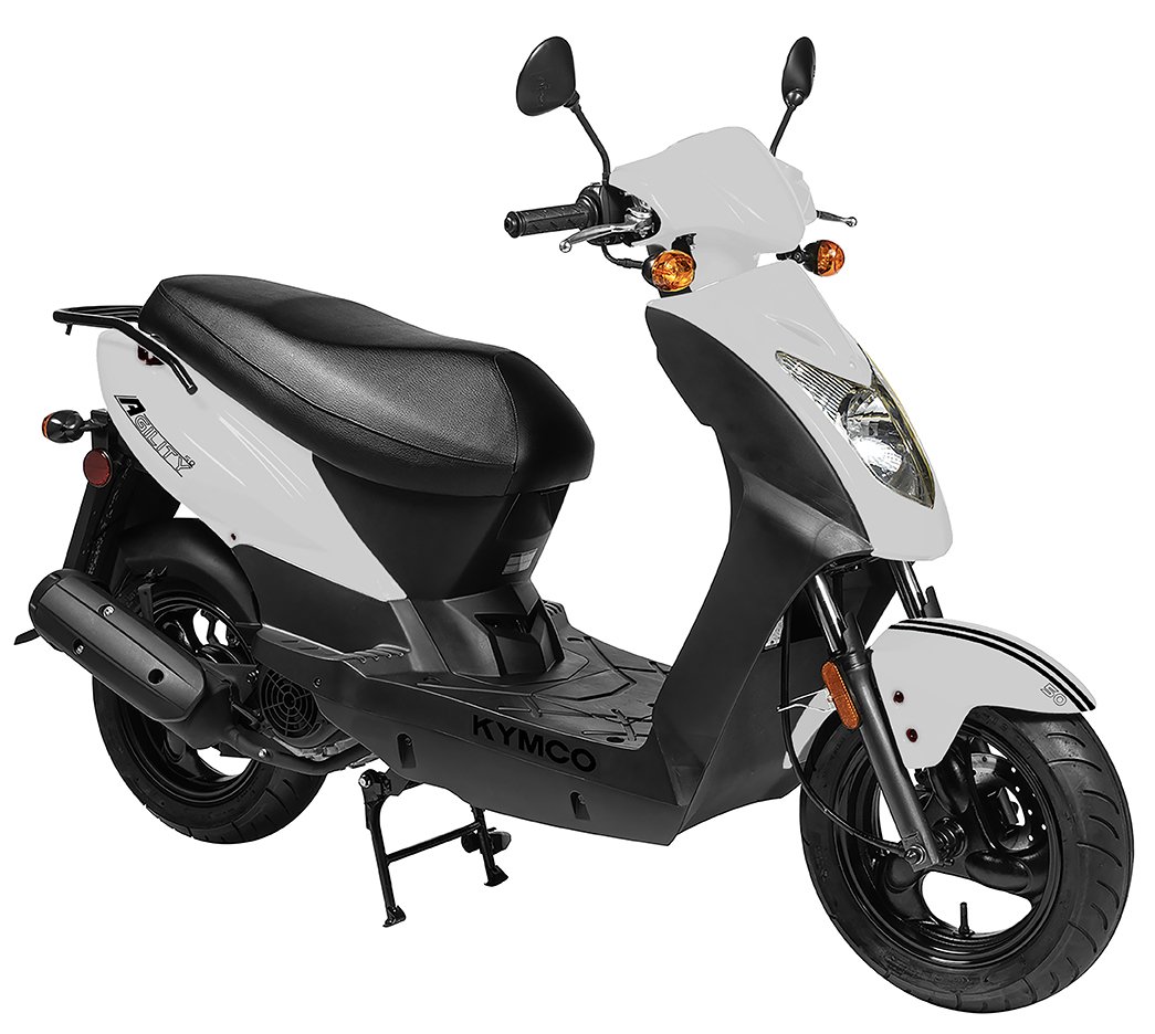 2026 Kymco Agility 50 scooter in White — front view 2