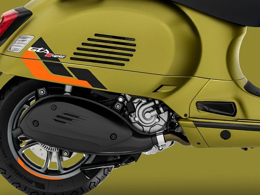 2026 Vespa GTS 310 scooter — three-quarter rear view 3