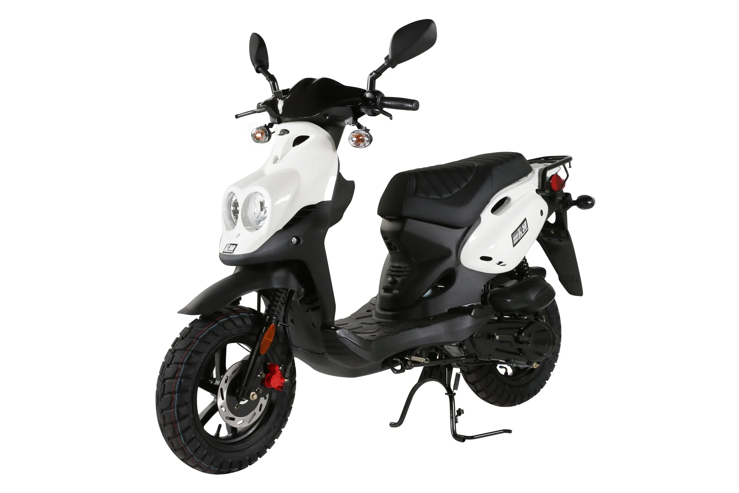 2026 Genuine RoughHouse 50 scooter in White — side profile view 3