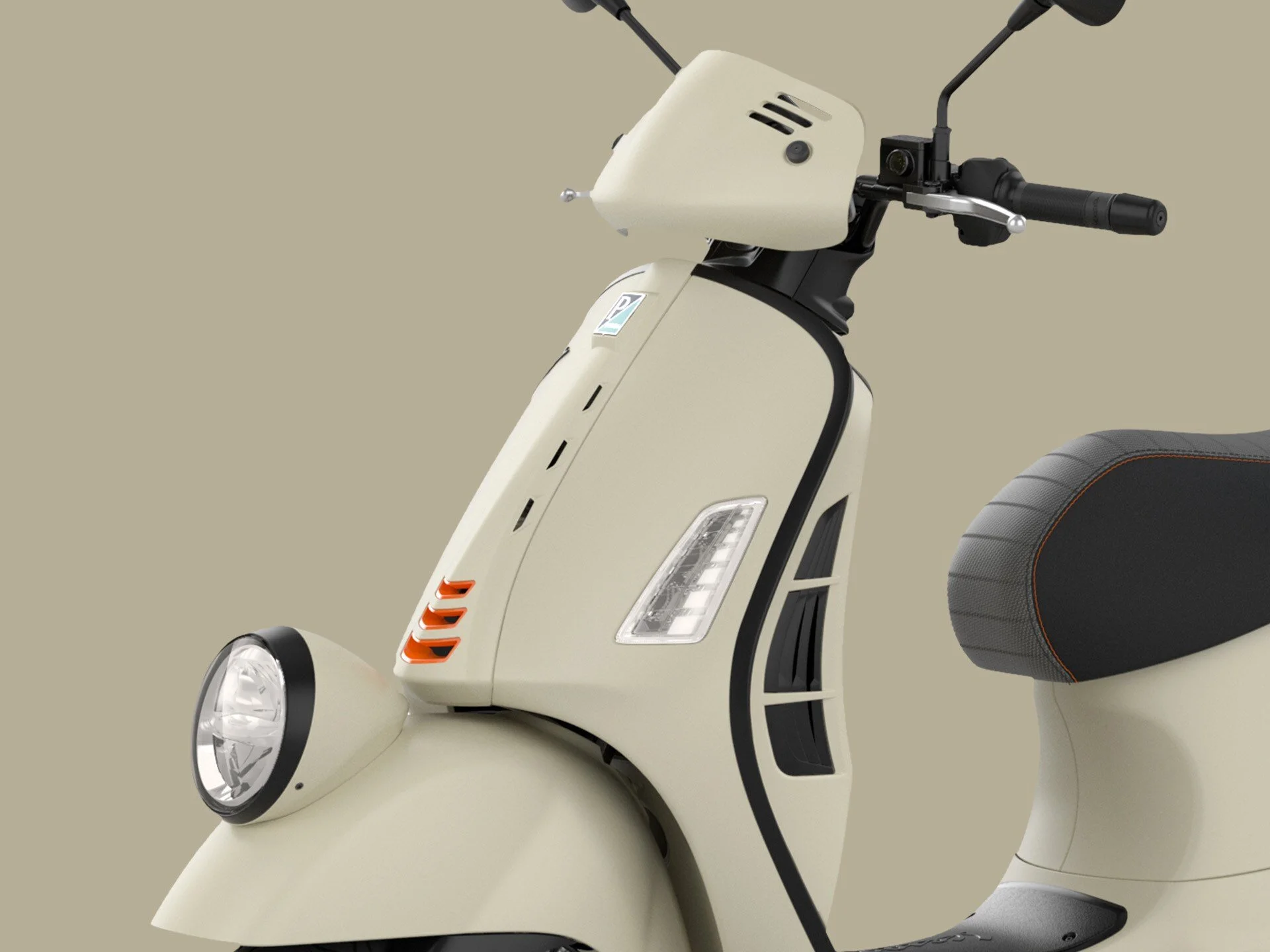 2026 Vespa GTV 310 scooter — full-length studio view