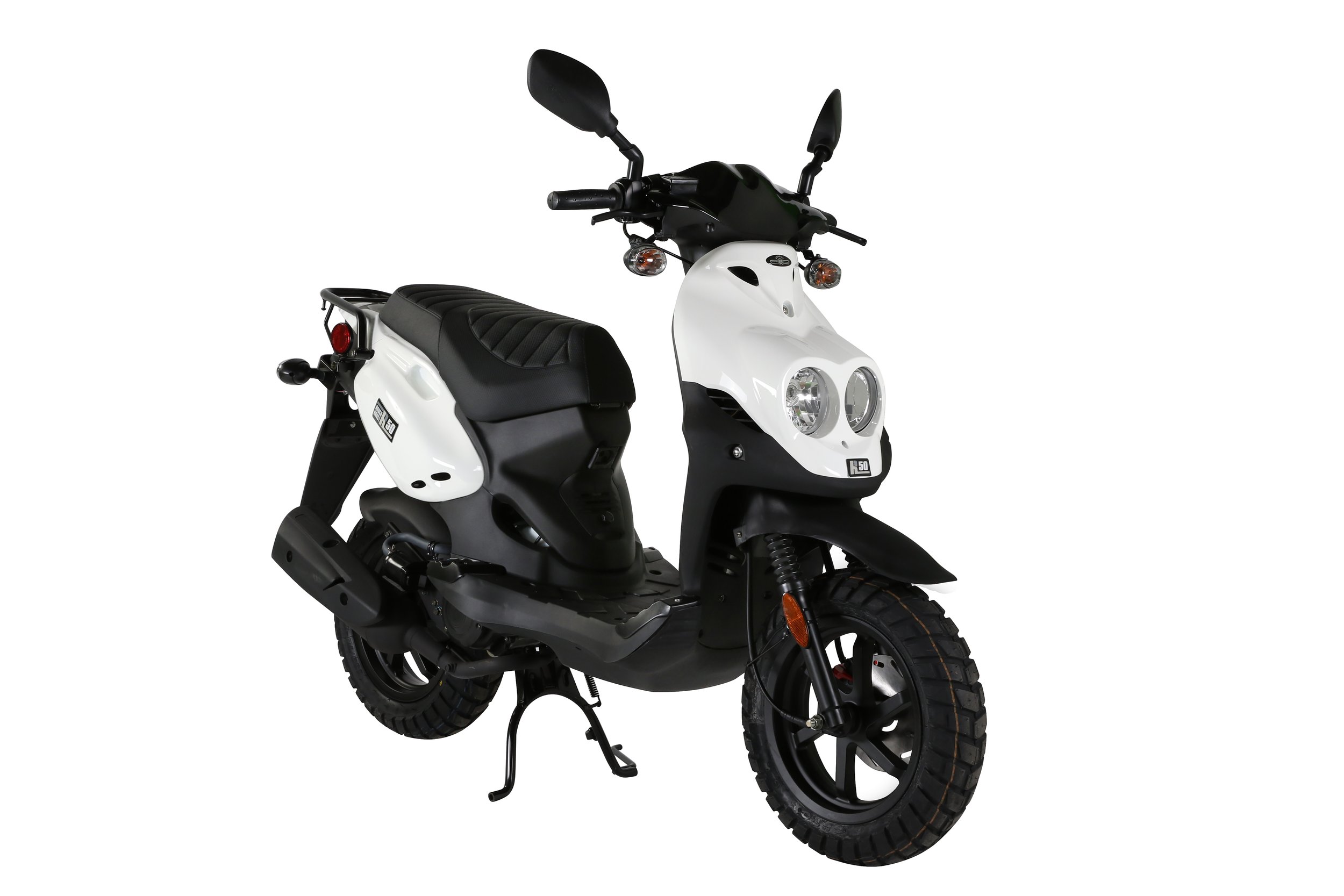 2026 Genuine RoughHouse 50 scooter in White — front view 3