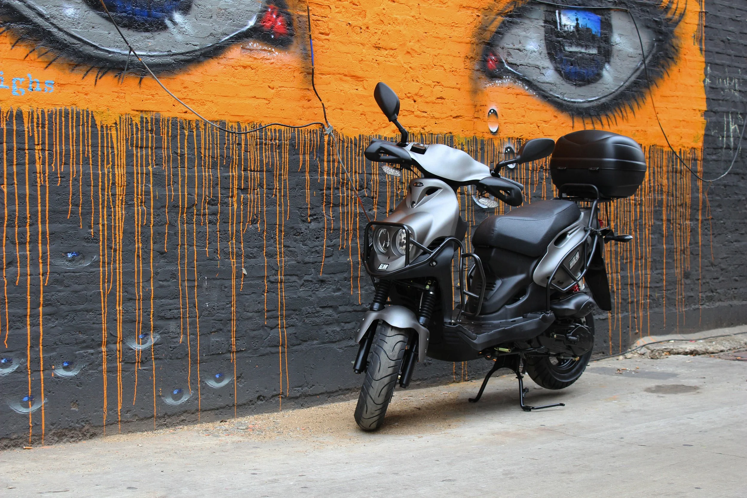 2026 Genuine RoughHouse 50 Sport scooter in Titanium — alternate studio view 2