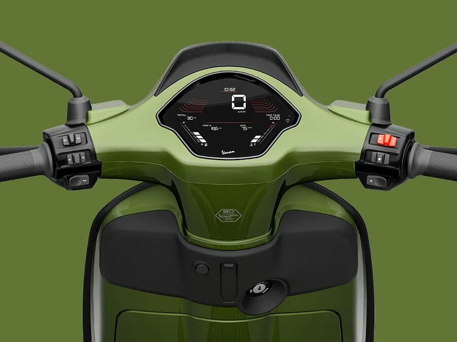 2026 Vespa Sprint S 50 scooter — close-up styling detail