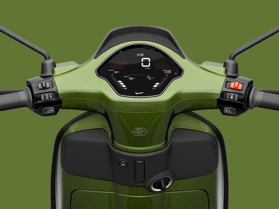 2026 Vespa Sprint S 150 scooter — three-quarter rear view