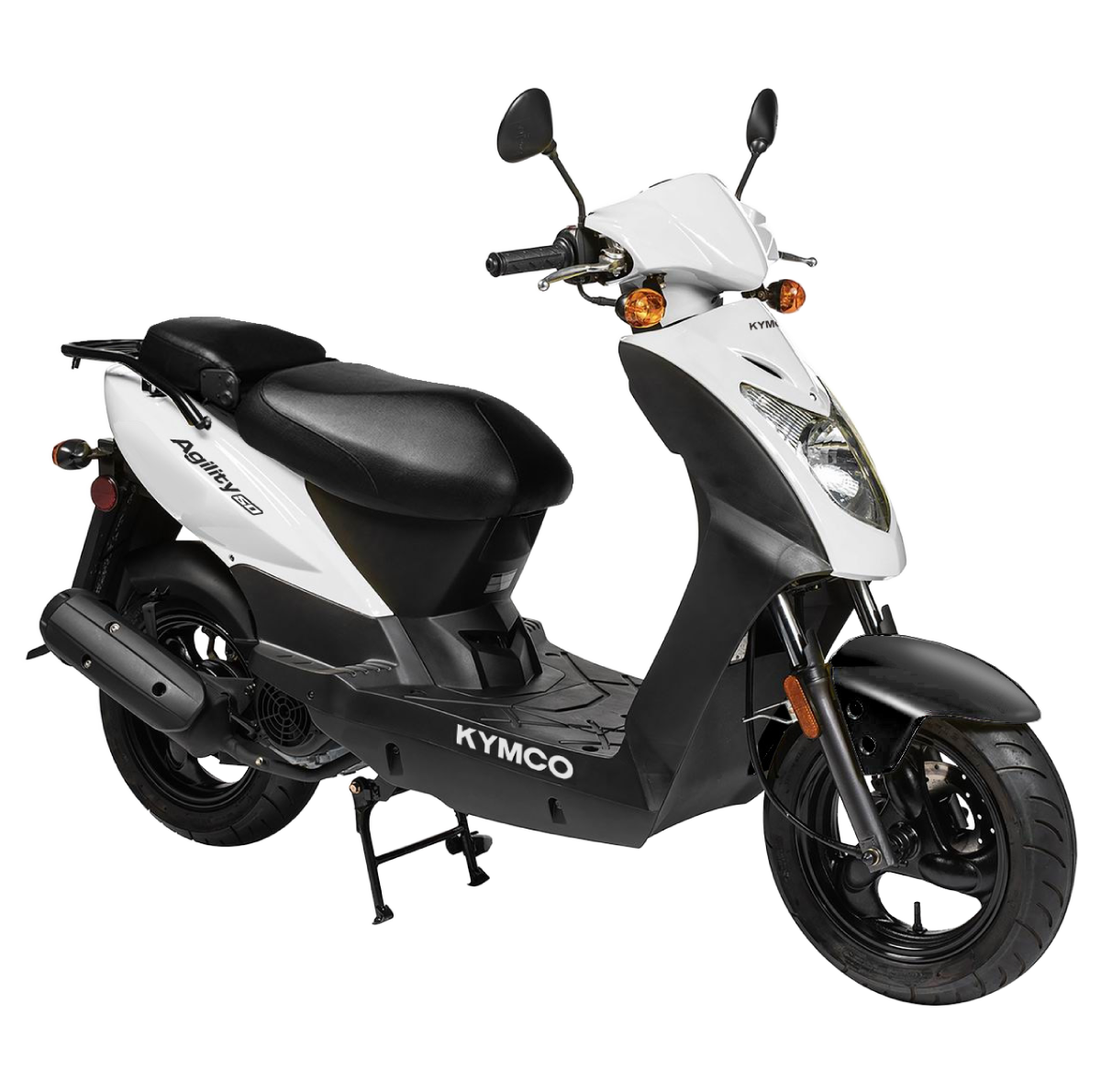 2026 Kymco Agility 50 scooter in White — front three-quarter view 2