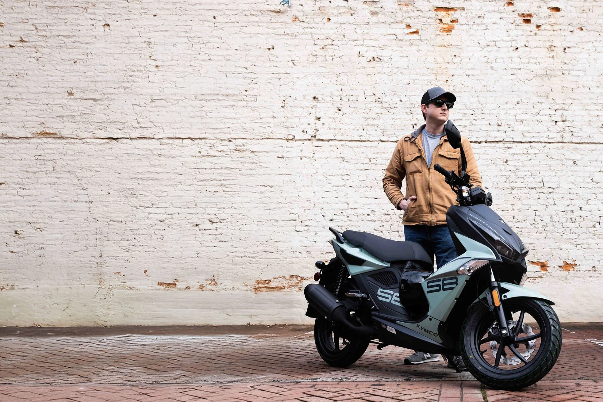 2026 Kymco Super 8 50R scooter — front three-quarter view