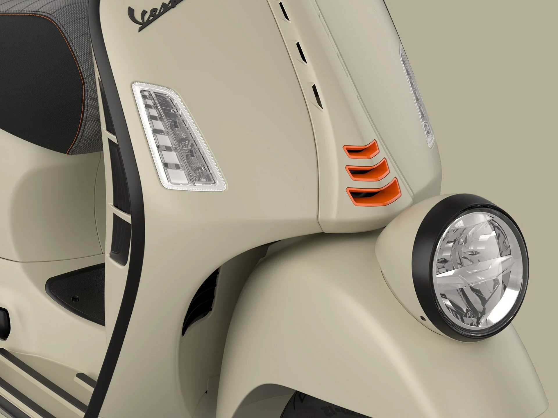 2026 Vespa GTV 310 scooter — close-up styling detail