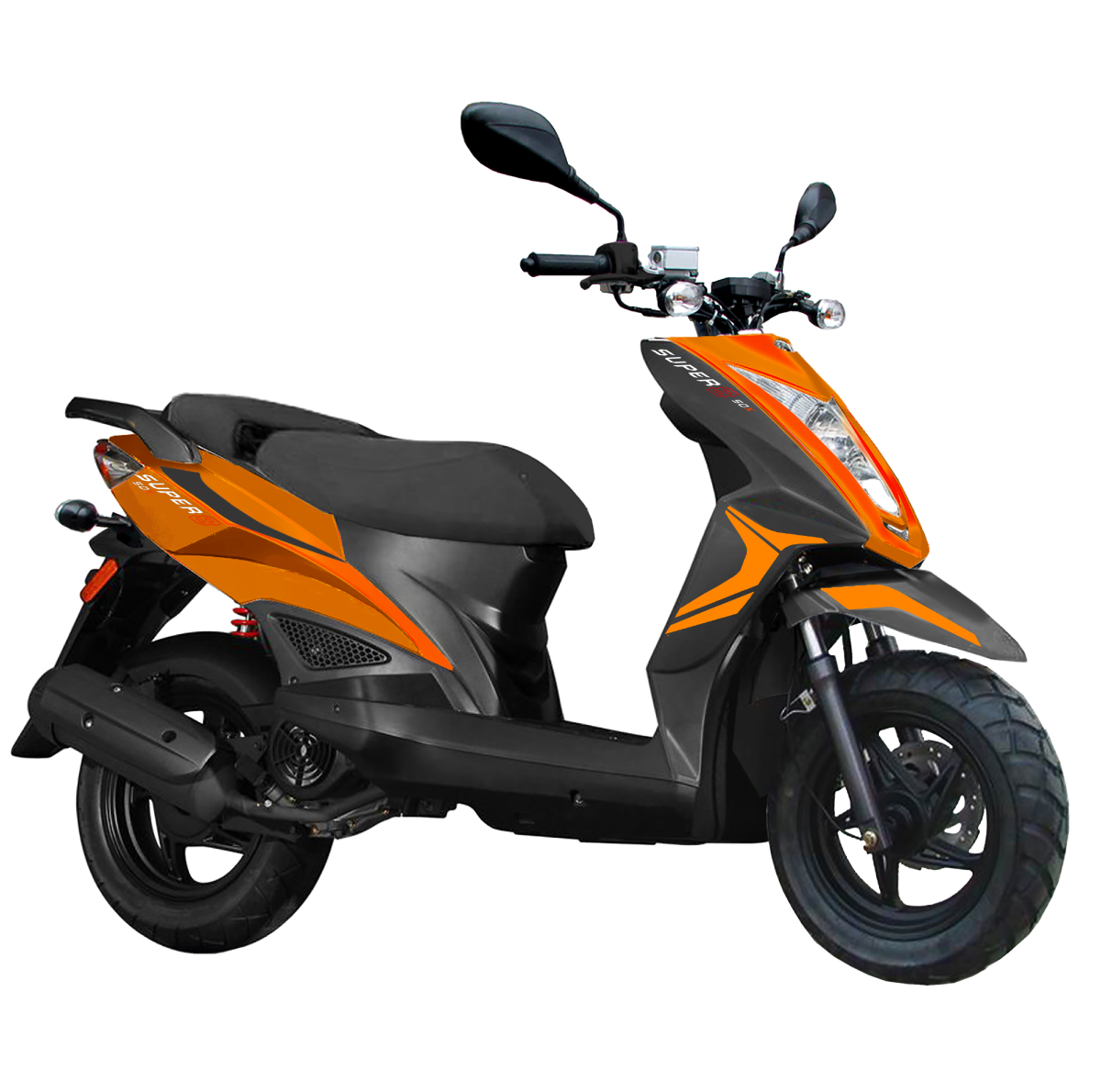 2026 Kymco Super 8 50x scooter in Orange — left-side view