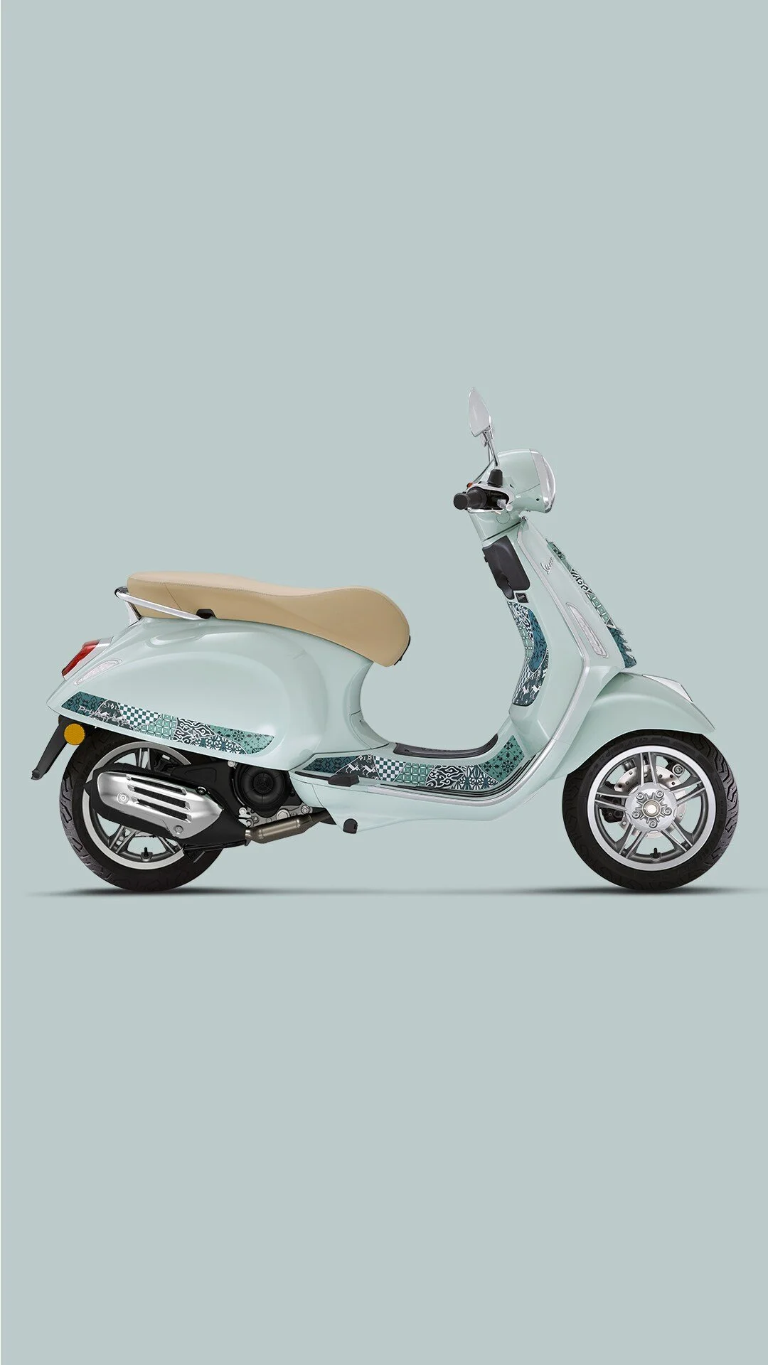 2026 Vespa Primavera 150 scooter — three-quarter rear view