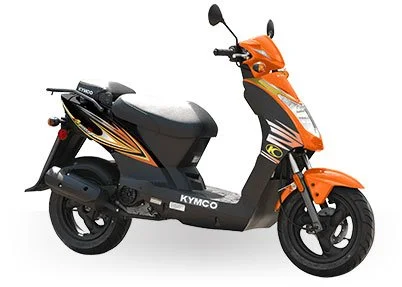 2026 Kymco Agility 50 scooter in Orange — close-up styling detail 2