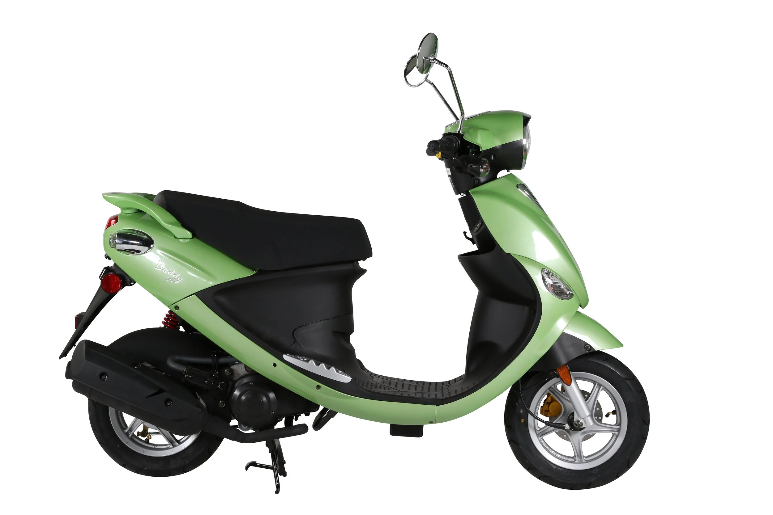 2026 Genuine Buddy 50 scooter in Green — side profile view