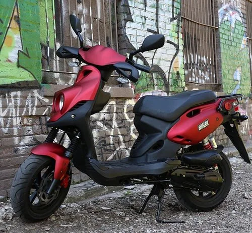 2026 Genuine RoughHouse 50 Sport scooter — full-length studio view 2