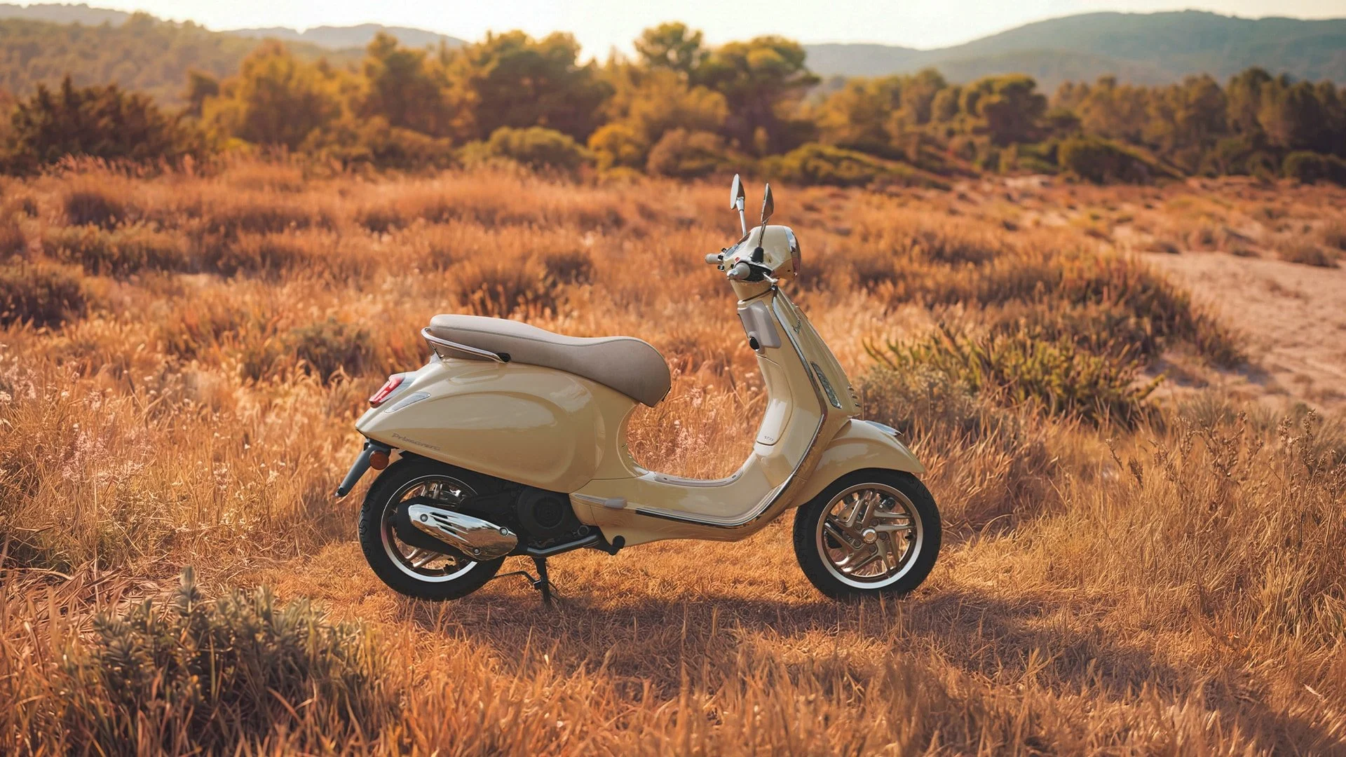 2026 Vespa Primavera 50 scooter — alternate studio view 3