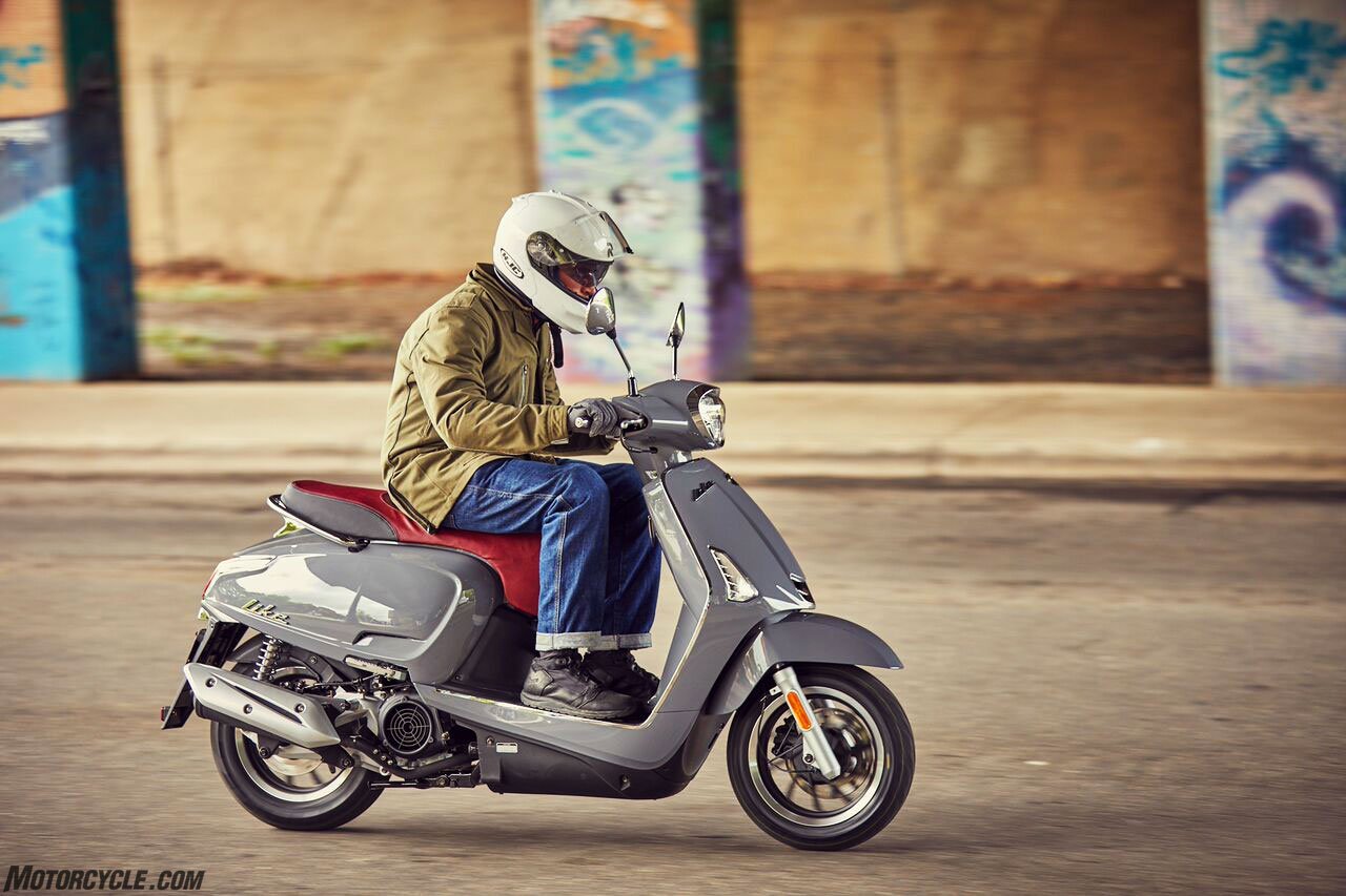 2026 Kymco Like 150i ABS scooter — side profile view 3