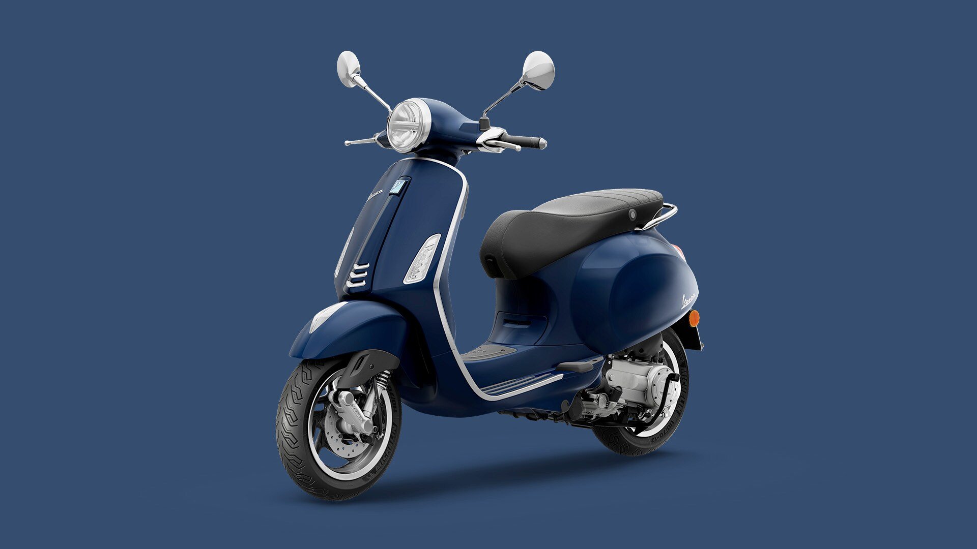 2026 Vespa Primavera 50 scooter — three-quarter rear view
