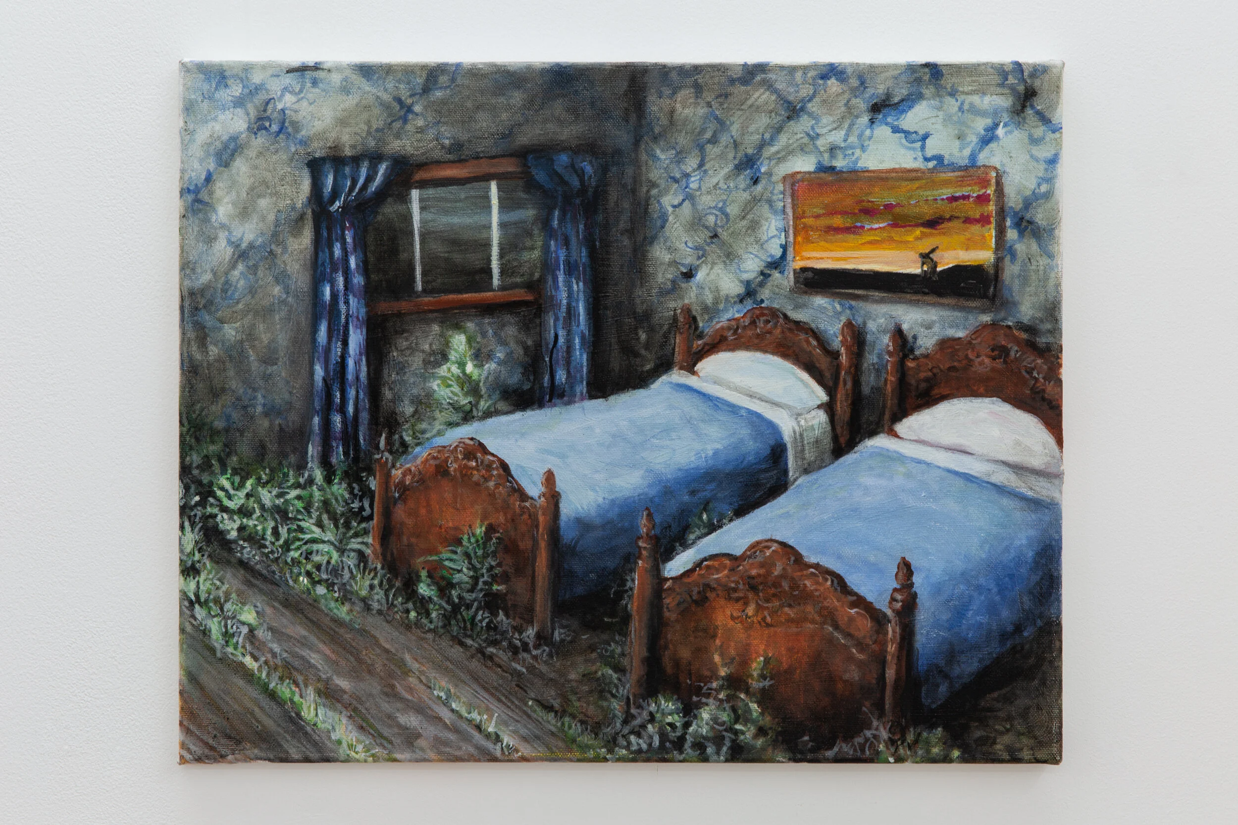  Robert Hawkins   Abandoned Motel Room with Hawkins Painting   Oil on canvas  40cm x 50cm  2020 