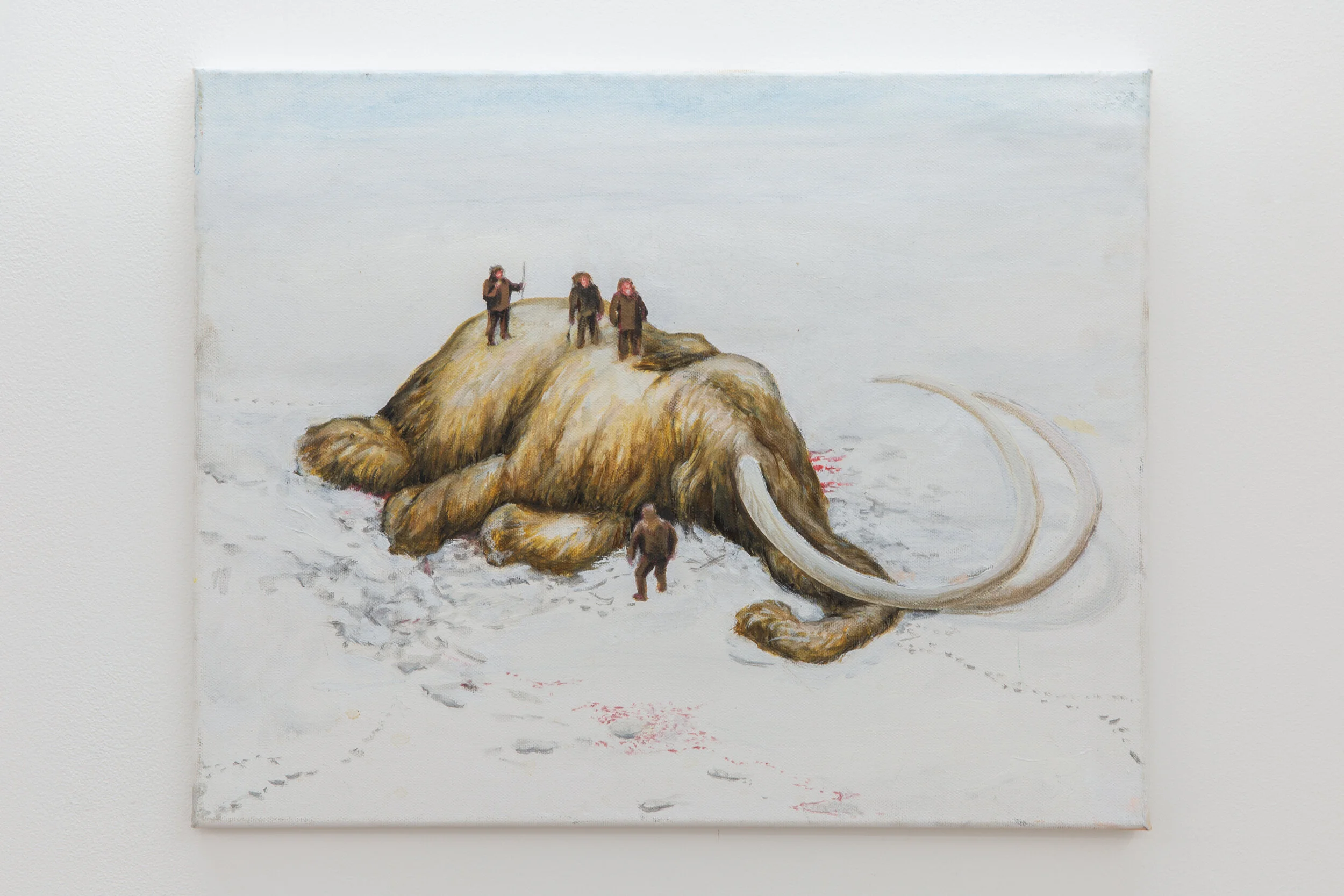  Robert Hawkins  Mastadon Hunt Finale  Oil on canvas  50cm x 40cm  2020 