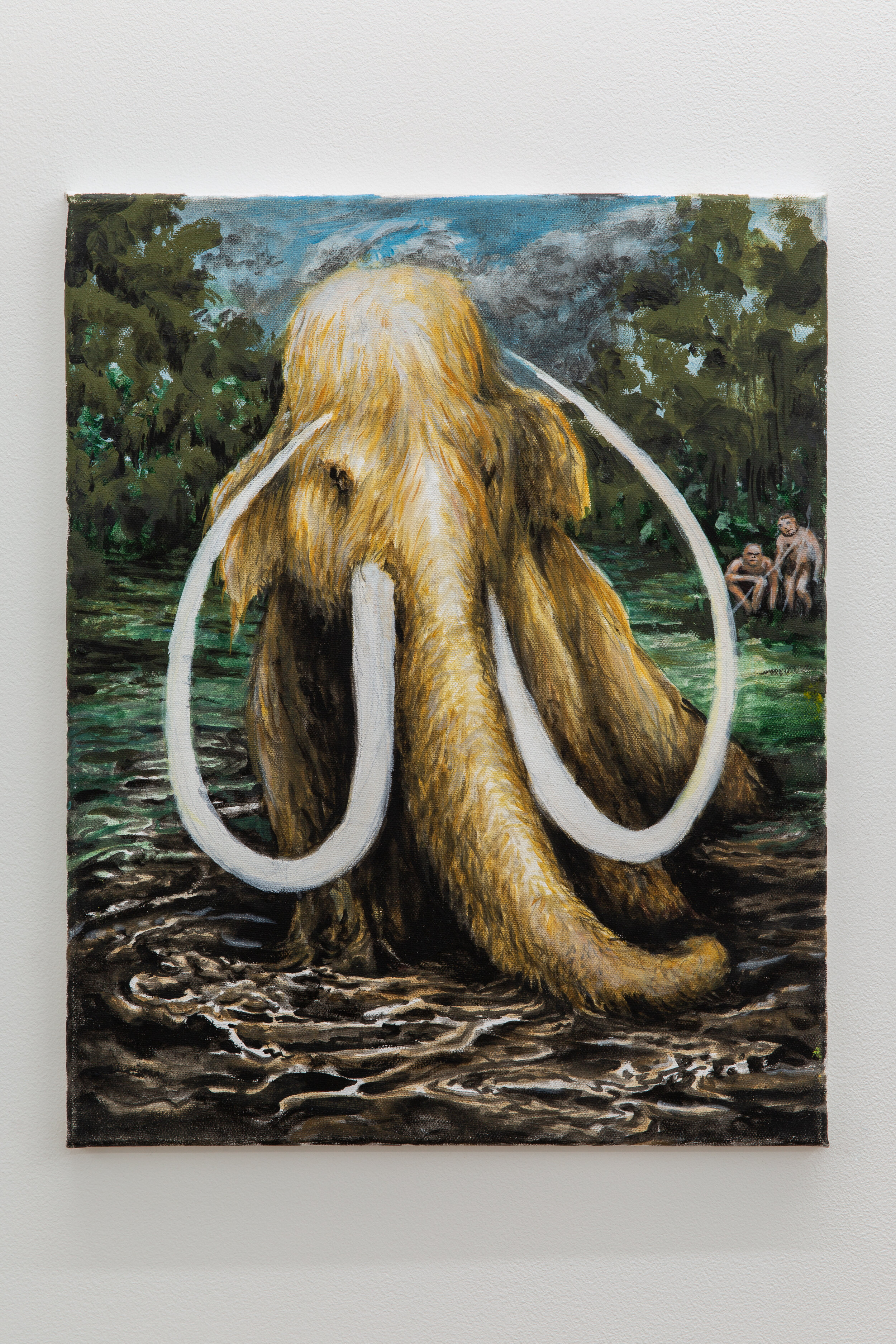  Robert Hawkins  Mastadon Trapped in La Brea Tar Pits  Oil on canvas  50cm x 40cm  2020 