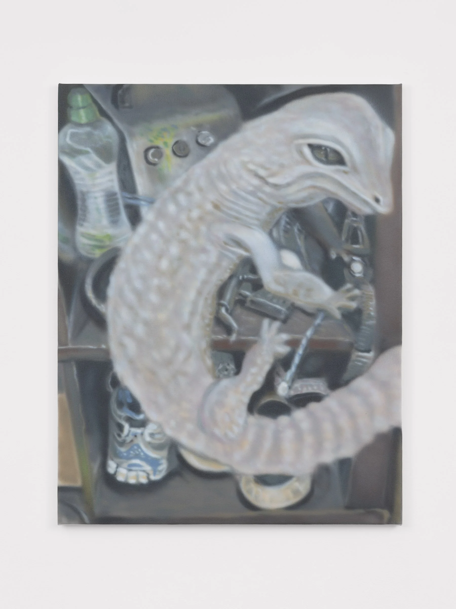  Jack Jubb,  E , acrylic on canvas, 76.2cm x 59.4cm, 2022 