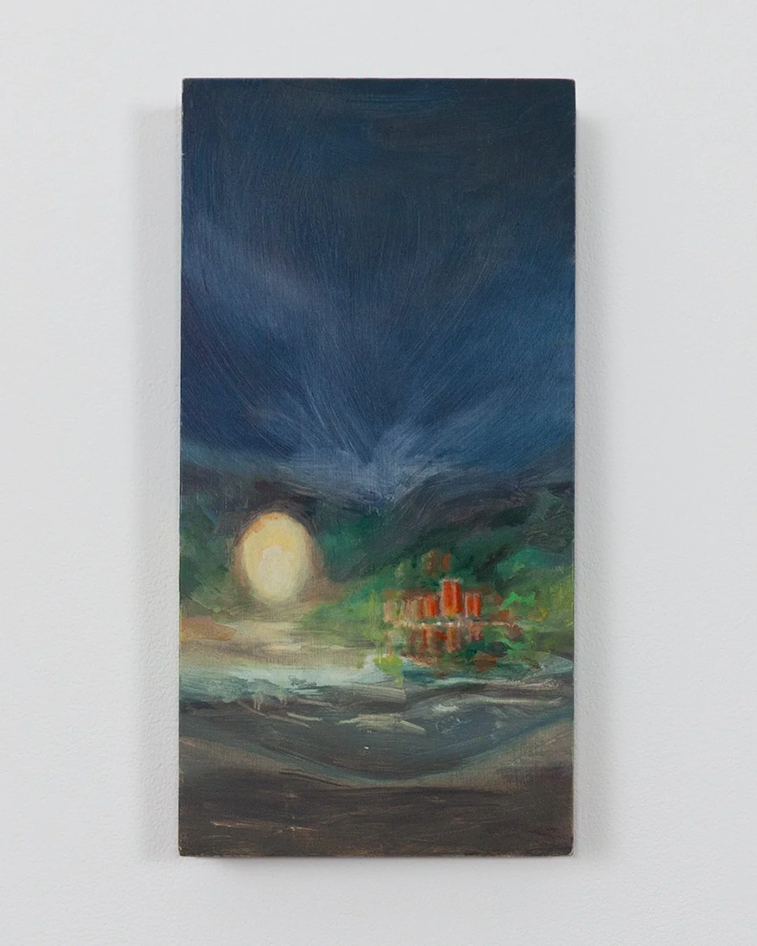 Ziqi Chen, Access Granted , oil on wood, 30.5cm x 15.5cm, 2025