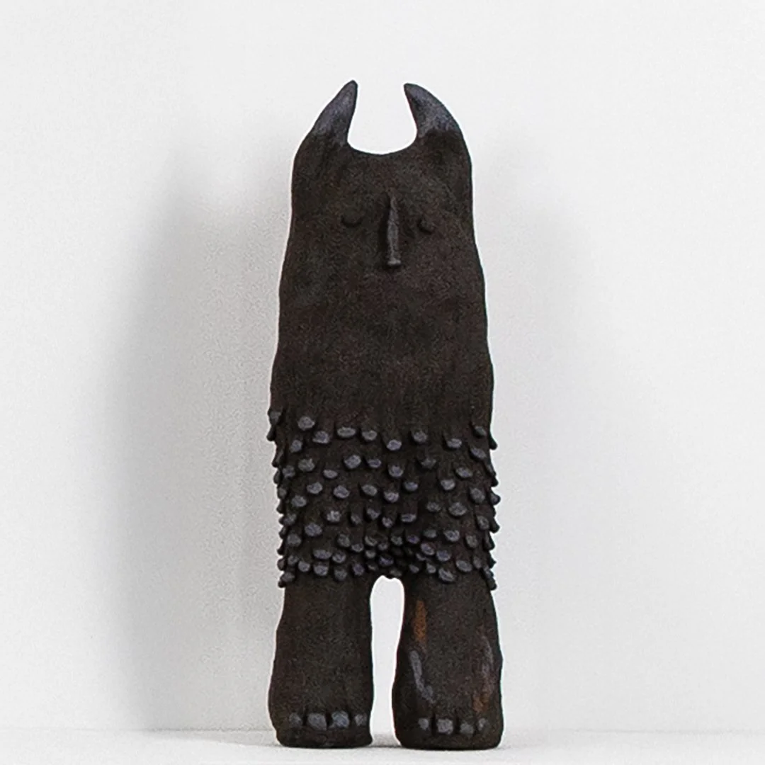    Freda Osayuki Igiogbe,  Ogun,  Bisque fired ceramic, 43cm x 14cm x 9cm, 2025. 
