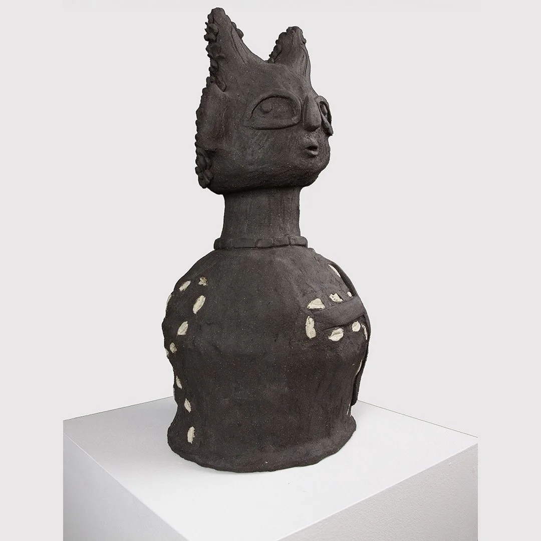    Freda Osayuki Igiogbe,  Self Portrait: Osa&nbsp;,  Bisque fired ceramic, 39cm x 18cm x 19cm, 2025.&nbsp; 