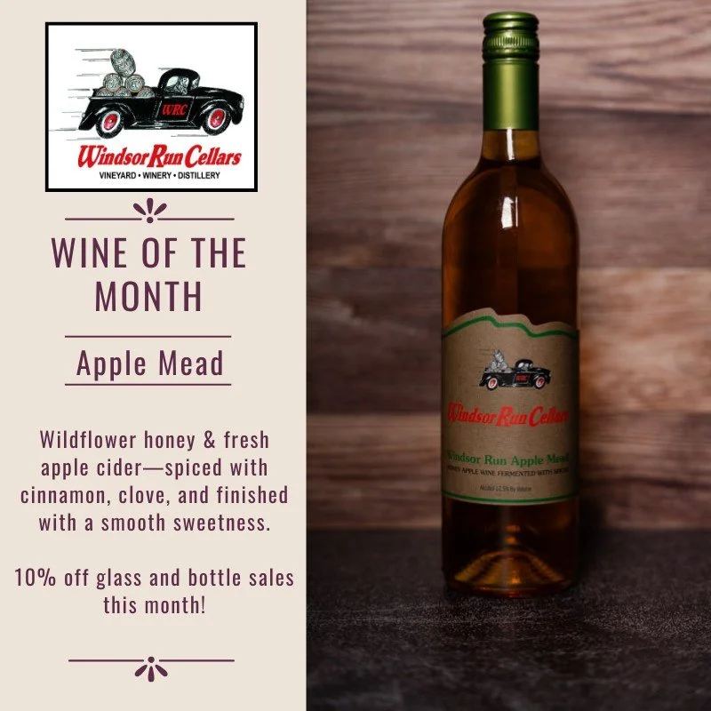 🍎 October Wine of the Month: Apple Mead 🍯🍂

As the leaves change, so do our cravings &mdash; and this one's made for crisp autumn days.

Our Apple Mead blends wildflower honey and fresh-pressed North Carolina apple cider, then adds just the right 