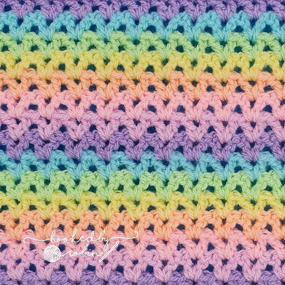 Learn how to Crochet the V-Stitch - a super fast crochet blanket stitch with the added benefit of being a ONE ROW REPEAT 😀 

In tonight's tutorial I show you step by step how to crochet the V Stitch, how to change colours AND how to sew in your yarn