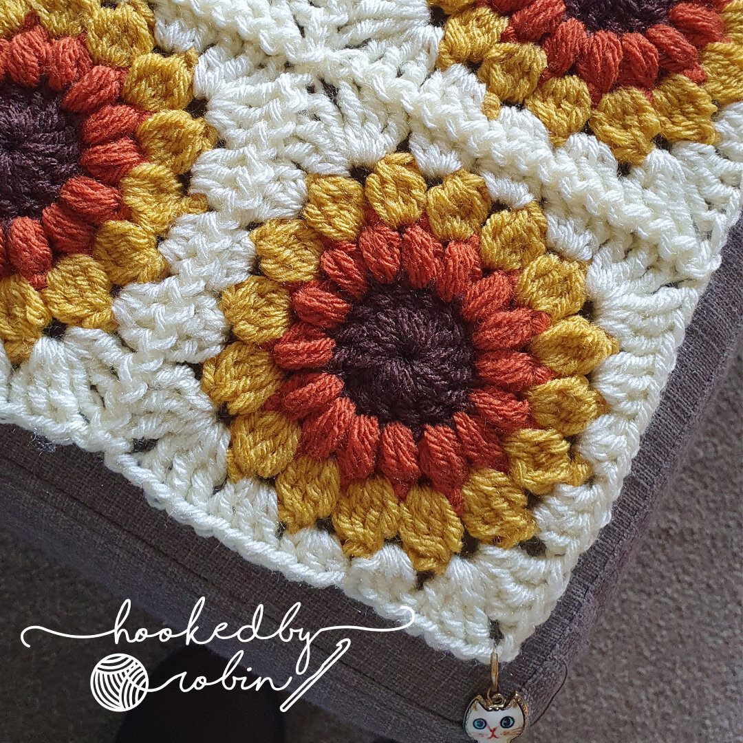 Crochet Sunburst Granny Square (Sunflower Granny Square Tutorial
