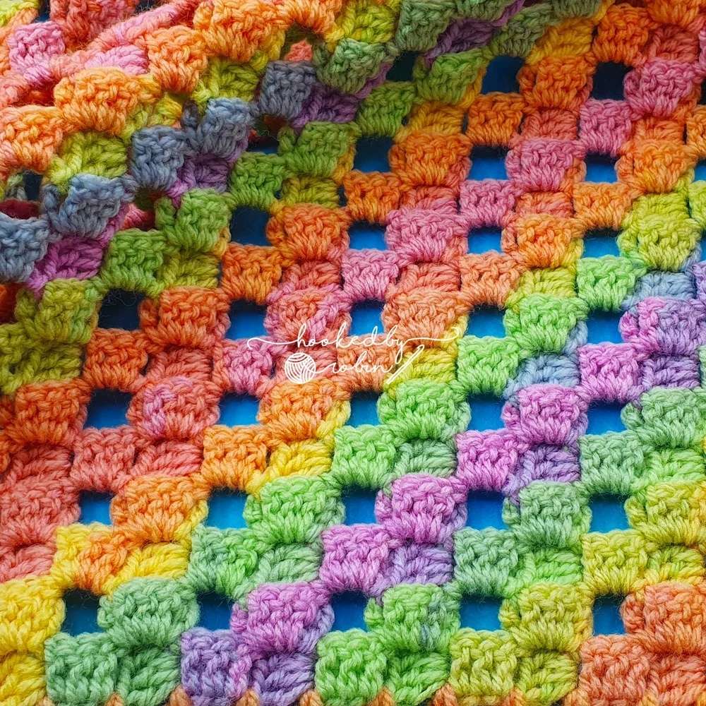 Crochet C2C Open Block Stitch Blanket PDF PATTERN — Hooked by Robin
