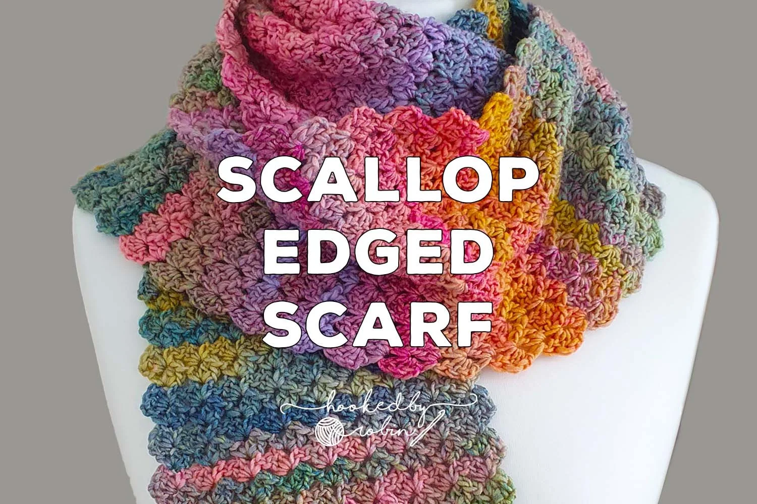 Crochet Scallop Edge Scarf [Free Video Tutorial & Written Pattern 