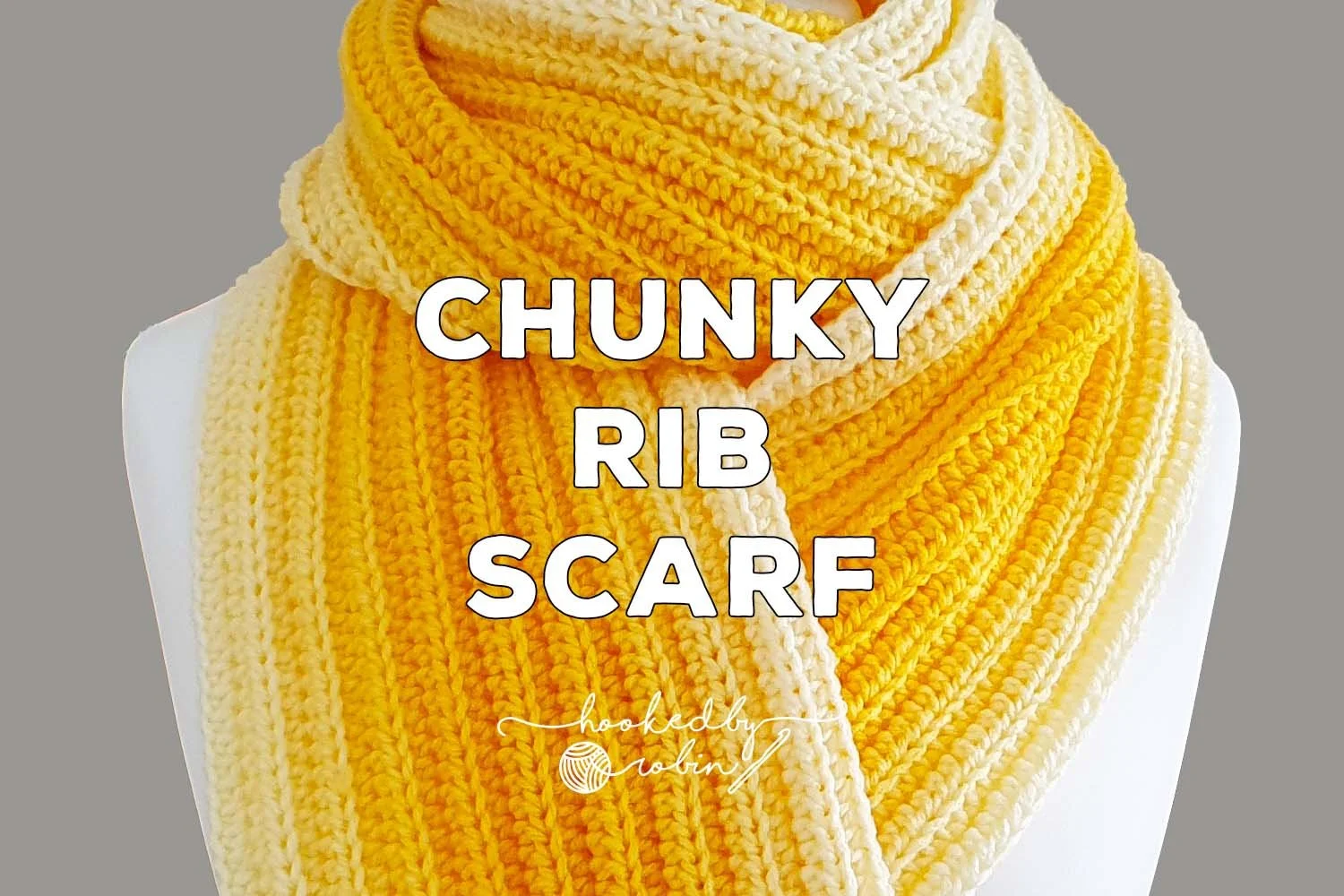 Crochet Chunky Rib Scarf [Free Video Tutorial &amp; Written Pattern!]