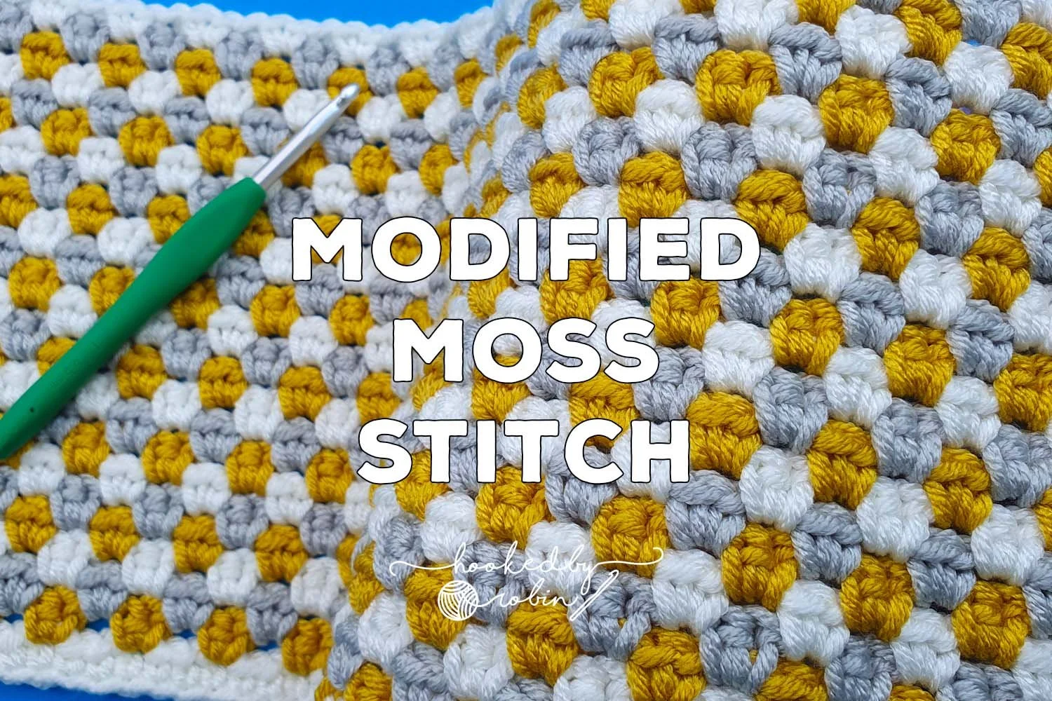 Crochet Modified Moss Stitch [Free Video Tutorial &amp; Written Pattern!]