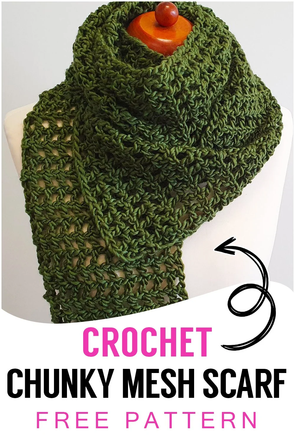 Crochet Chunky Mesh Scarf [Free Video Tutorial & Written Pattern ...