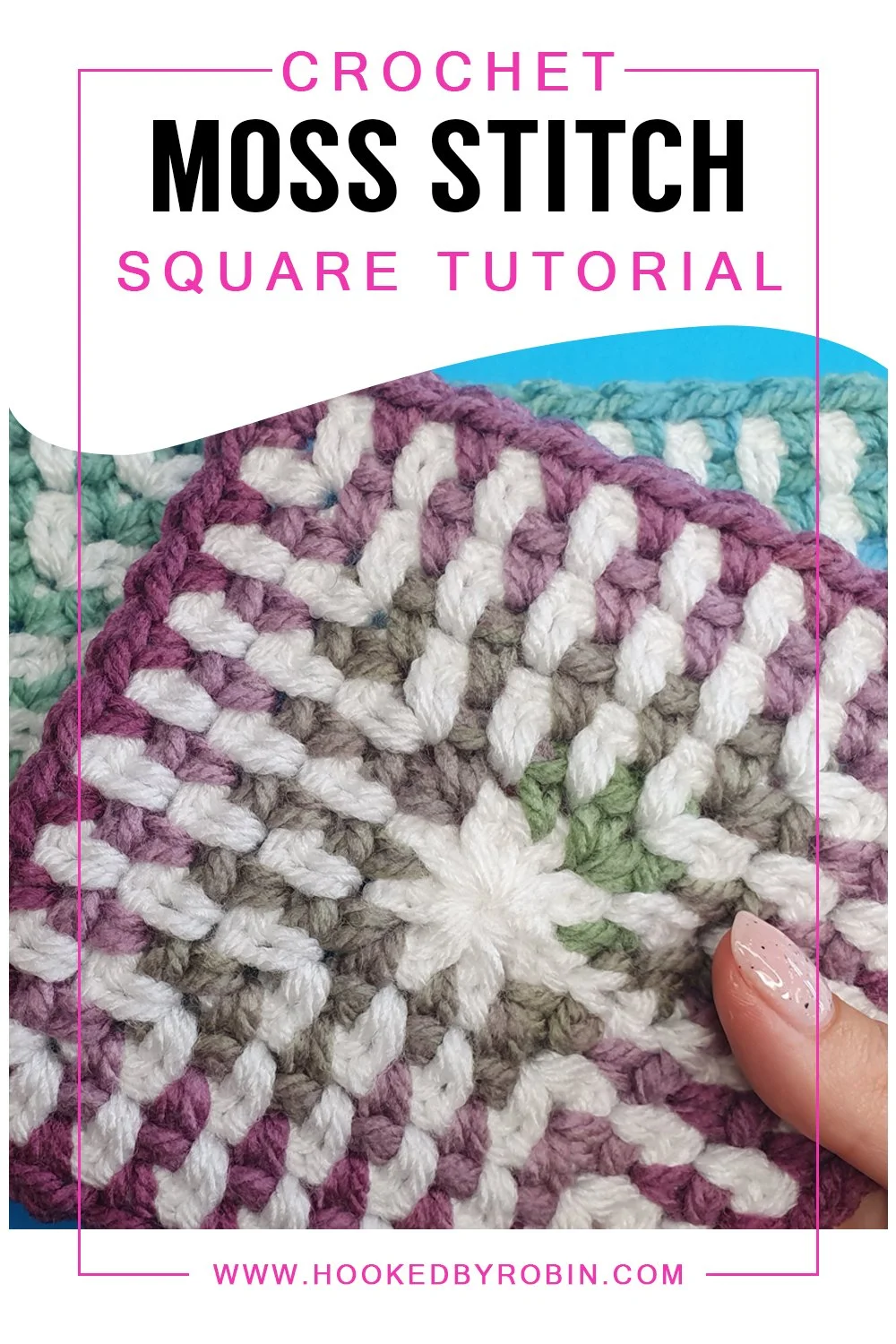 Moss Stitch 2 Colour Square [Free Video Tutorial & Written Pattern ...