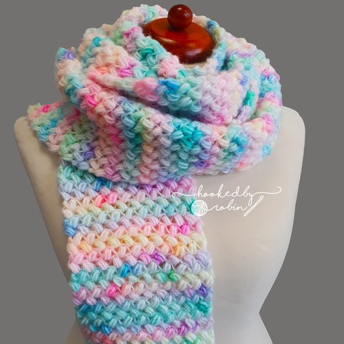 Crochet Jewelspun Scarf — Hooked by Robin