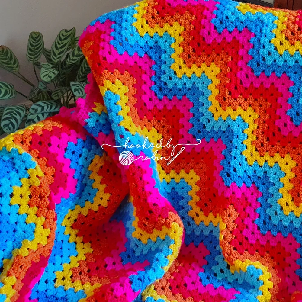 Crochet Granny Ripple Blanket [Free Video Tutorial & Written Pattern