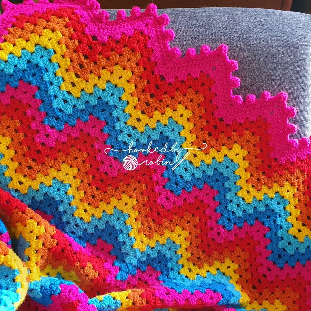 Crochet Granny Ripple Blanket [Free Video Tutorial & Written Pattern