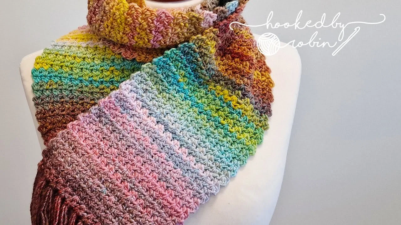 Crochet Jewelspun Scarf — Hooked by Robin