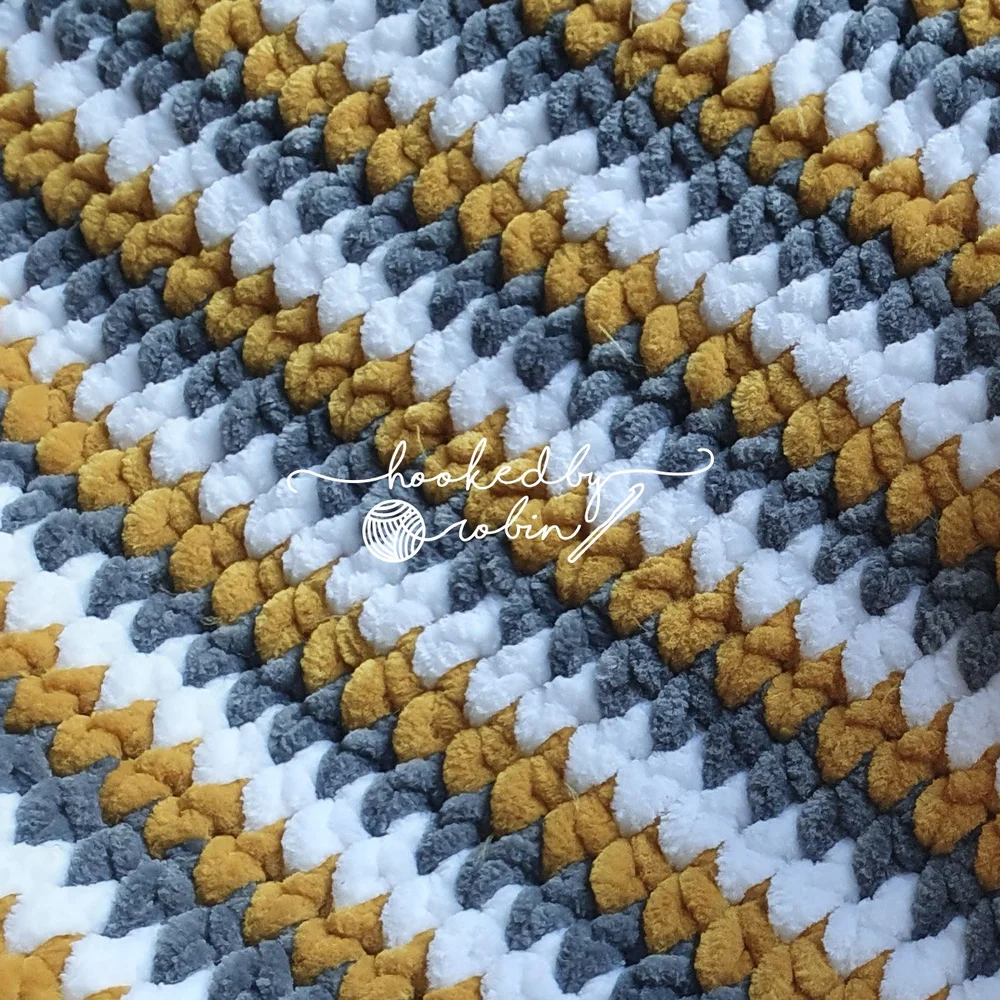 EASIEST Crochet Chenille Blanket! — Hooked by Robin