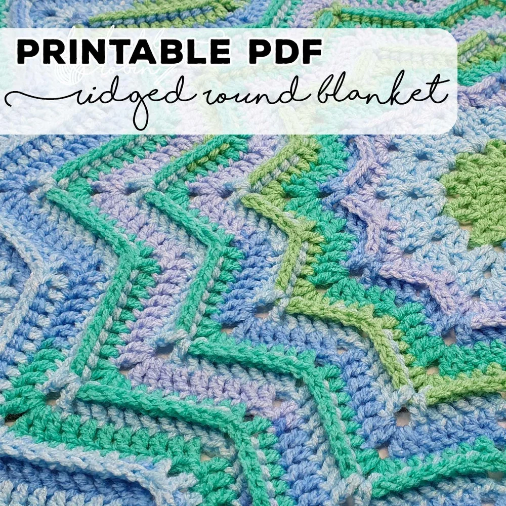Crochet Ridged Round Ripple Blanket PDF PATTERN — Hooked by Robin crochet-ridged-round-ripple-blanket-pdf-pattern-hooked-by-robin