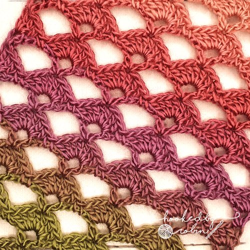 Crochet Open Shell Stitch Written Pattern — Hooked by Robin