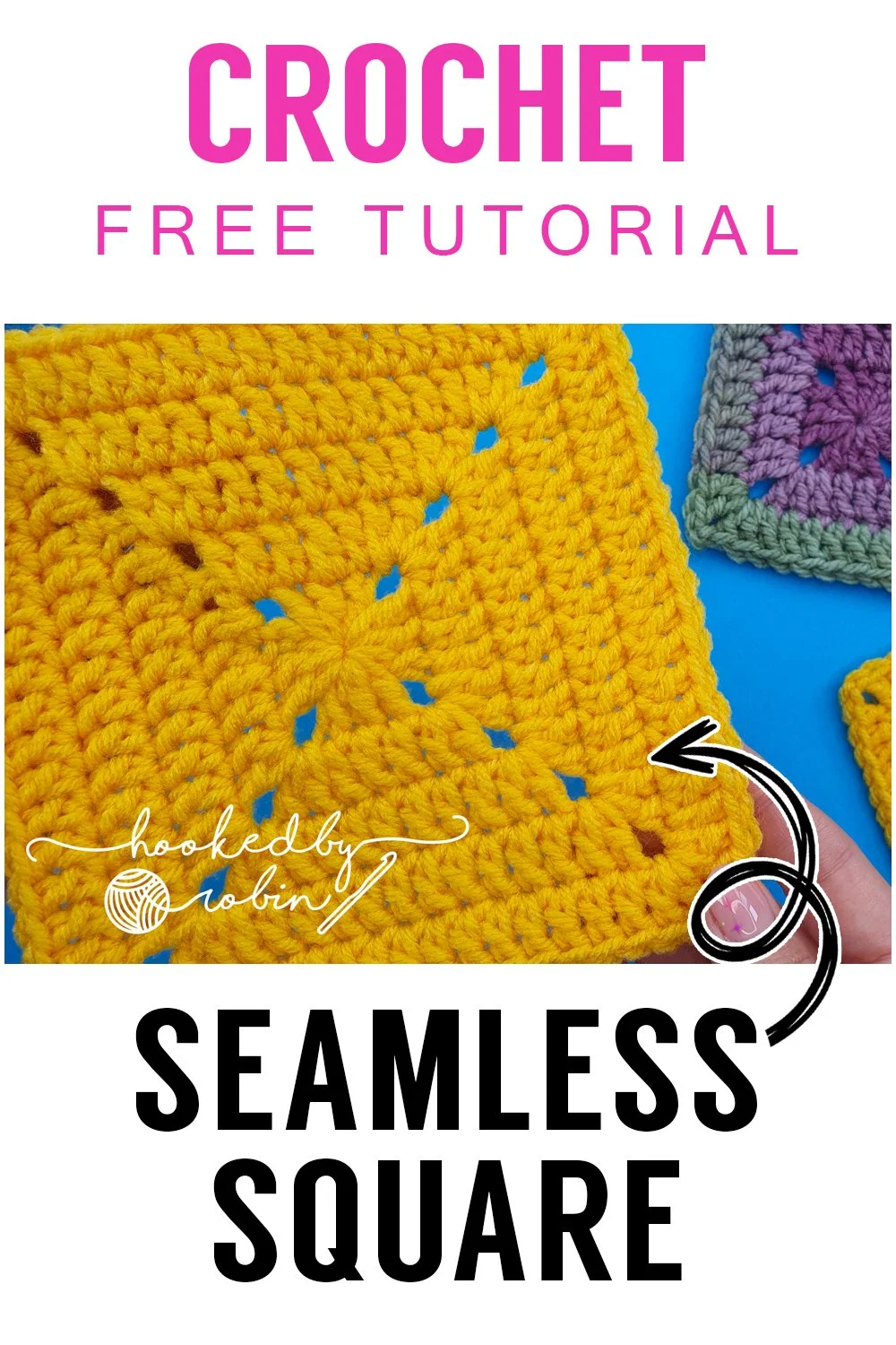 Crochet SEAMLESS Solid Square WITHOUT Turning! [Free Video Tutorial ...
