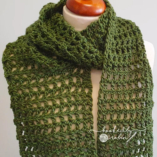 Crochet Chunky Mesh Scarf [Free Video Tutorial & Written Pattern ...