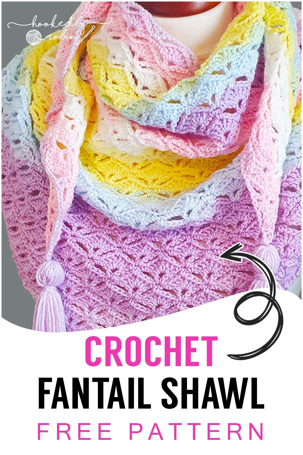 Crochet Fantail Shell Stitch Triangle Shawl [Free Video Tutorial ...