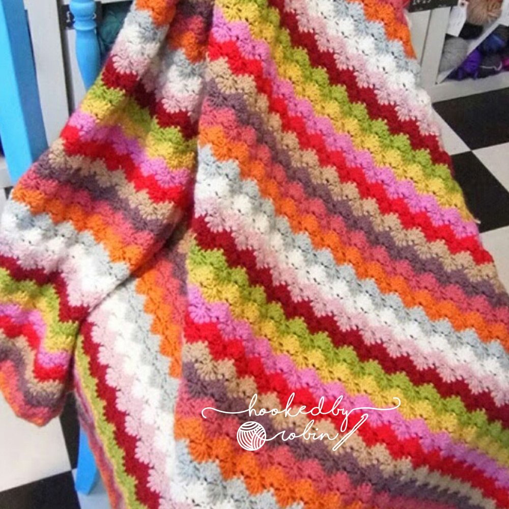 How to Crochet Interlocking Shell Stitch - Annie Design Crochet