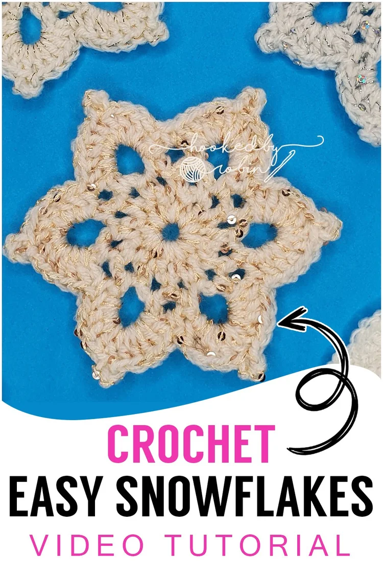 Crochet Snowflake [Free Video Tutorial & Written Pattern!] — Hooked by ...
