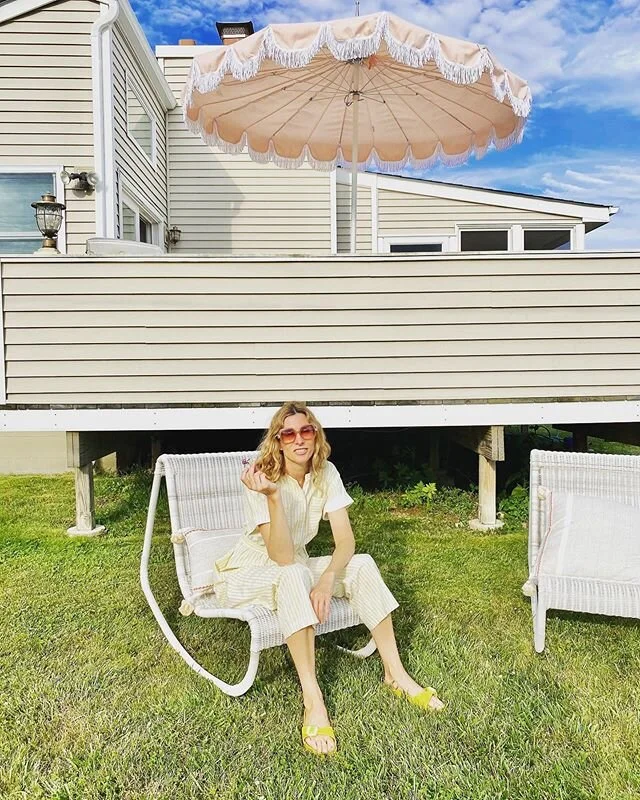 So decked out🌴 Thanks @serenaandlily for the super cool outdoor rockers and #tassel pillows. ❤️ #Gypset #gypsetstyle #beachvibes #surfshack #montauk photos by Tuesday ❤️