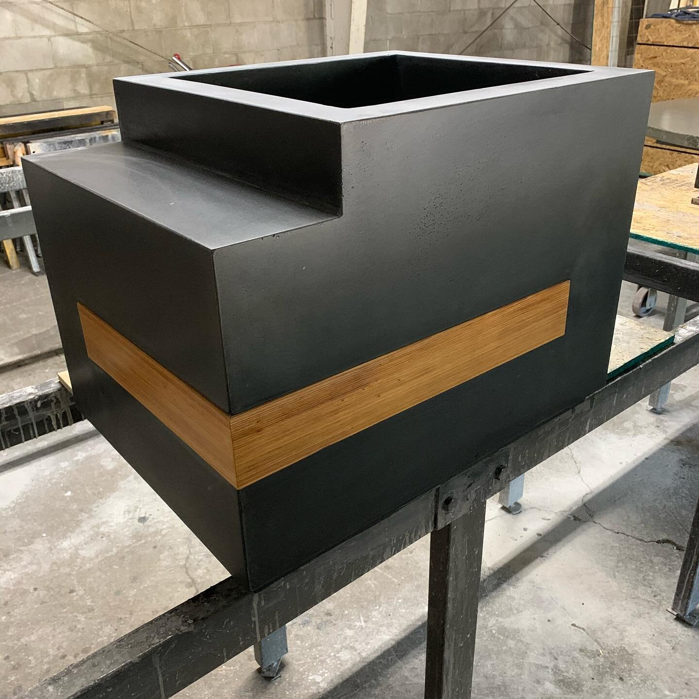 Sneak peek on a portion of one of our current projects...#planterbench #bench #concretebench #custom #customconcrete #concreteandwood #customconcretedesign #concretedesign #stogsconcretedesign #outdoorfurniture #concretefurniture #shipsnationwide